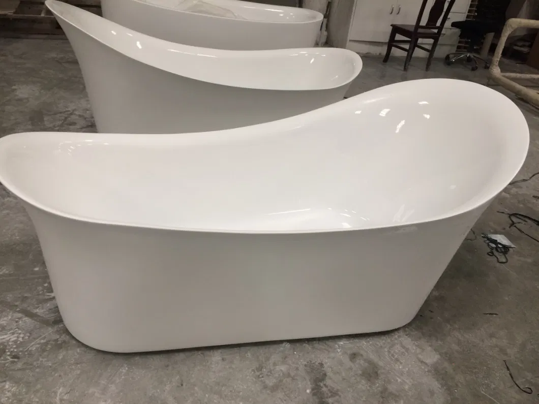 Woma Deep Soaking Shower Tub Acrylic Free Standing Bathtub (Q156A-180)