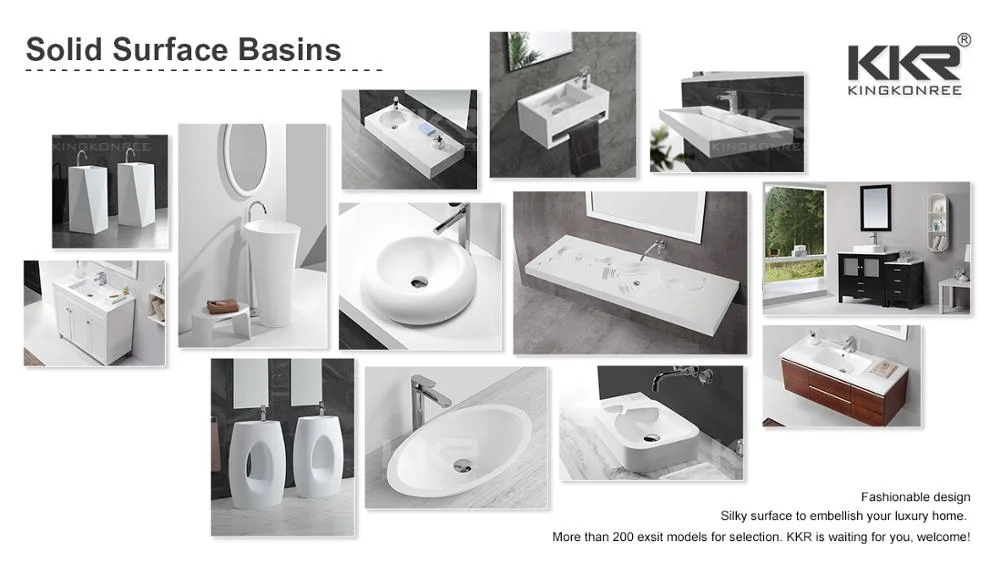 Modern Wash Hand Basin Furniture One Piece Bathroom Sinks