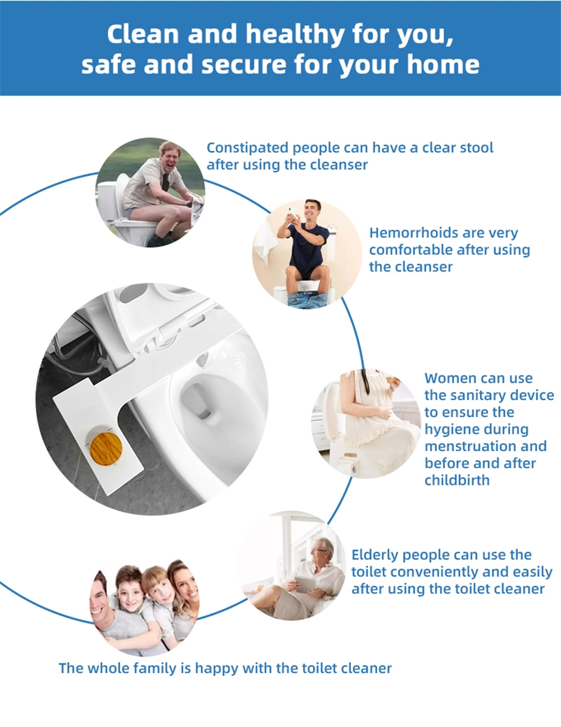 New Minimalist Bidet Toilet - Smart Non-Electric Shattaf Bidet with Vertical Spray, Butt/Feminine Cleaning Bathroom Women Washing Bidet Attachment