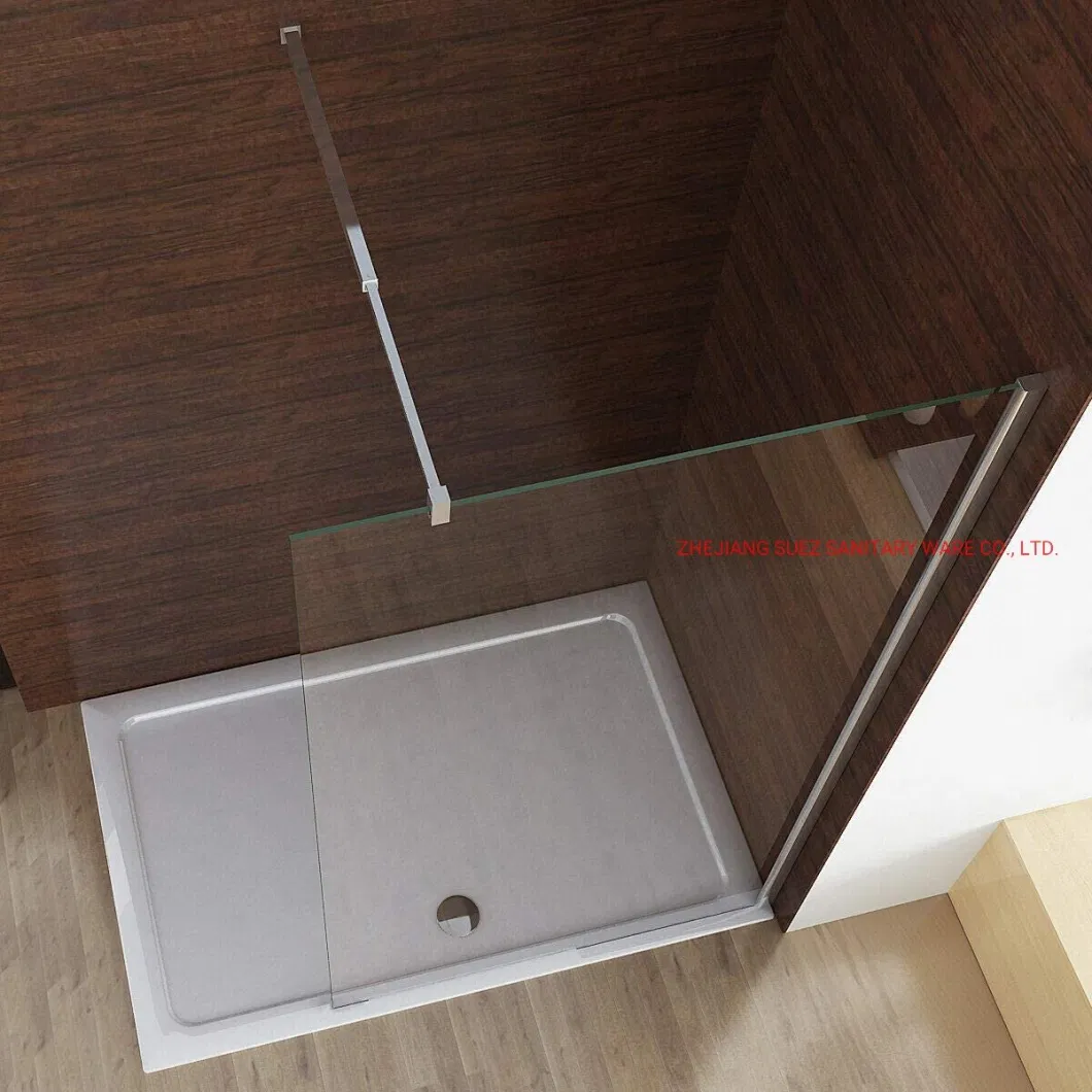 China Aluminium Bathroom Walk in Glass Shower Door