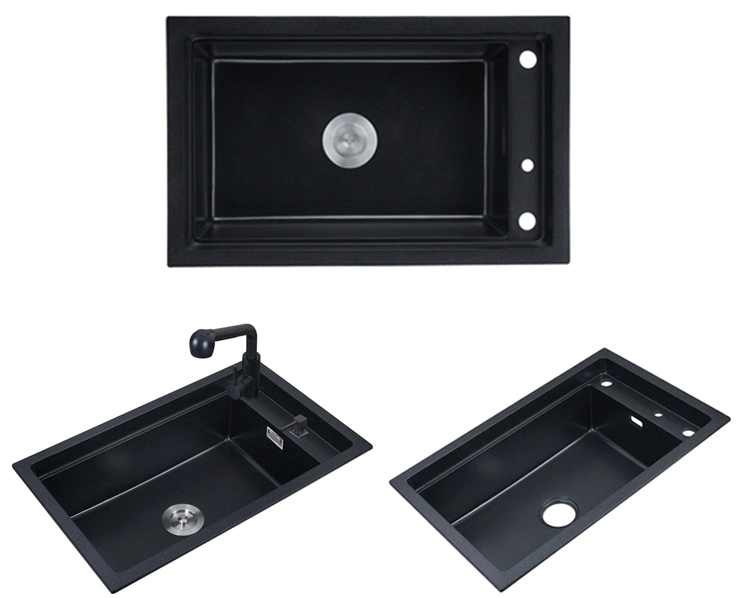 Modern Design Top Mount Granite Composite Single Bowl Kitchen Sink Quartz House Kitchen Sinks