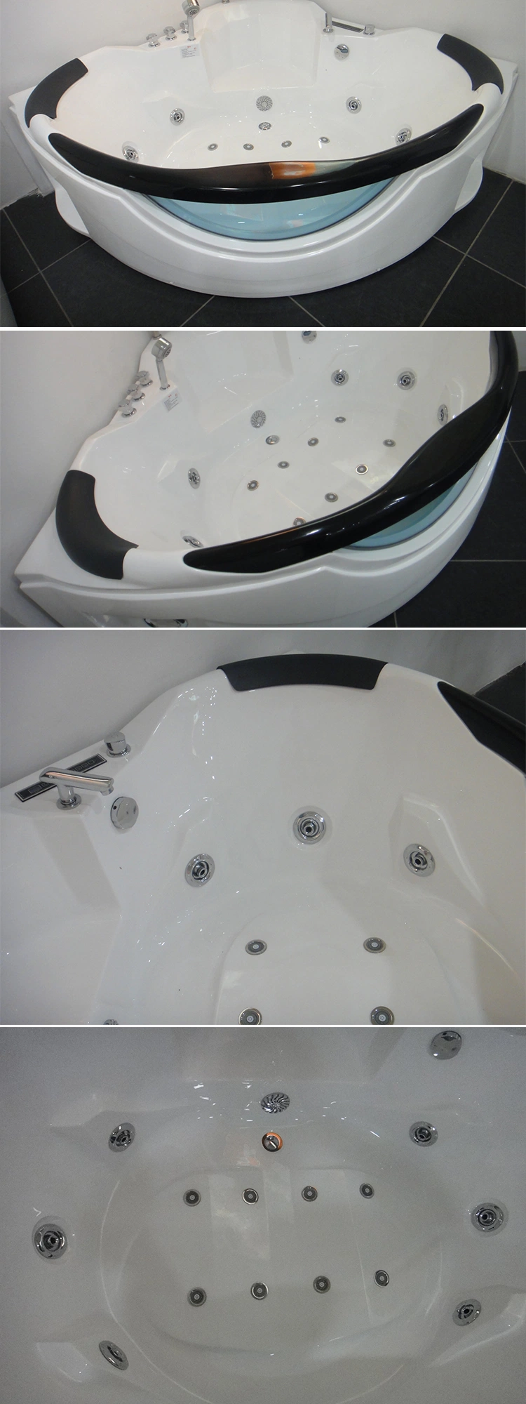 Foshan Rectangle Acrylic Corner Bathtubs Bath Pillow Bathtub Bathroom Whirlpool Bathtubs for Sale