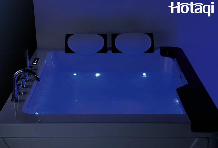 Hotaqi Foshan Factory Supply Acrylic Bathroom SPA Tub Whirlpool Waterfall Massage Bathtub