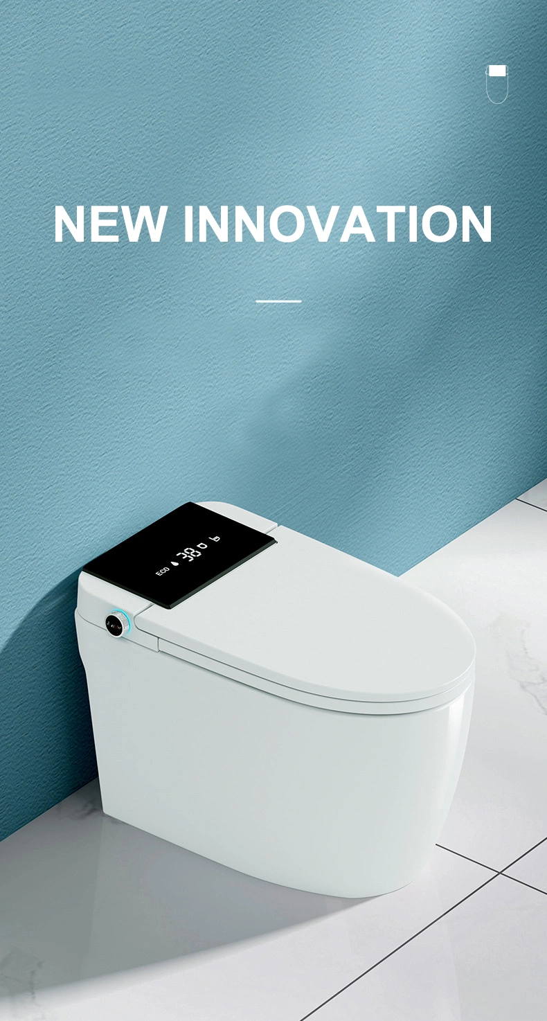 No Water Pressure Intelligent Toilet, Ceramic Seat Toilet, Household Integrated Electric Induction Automatic Remote Control Heating and Flushing