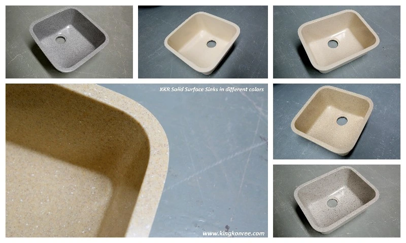 Double Bowls Marble Looks Black Quartz Stone Kitchen Sink