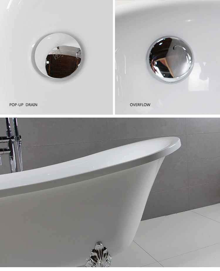 Clawfoot Hot Selling Acrylic Freestanding Clawfoot Bathtub