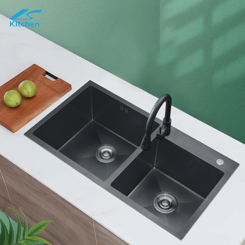 Ls-7843 201/304 Silver Bathroom Sink Stainless Steel Handmade Kitchen Sink