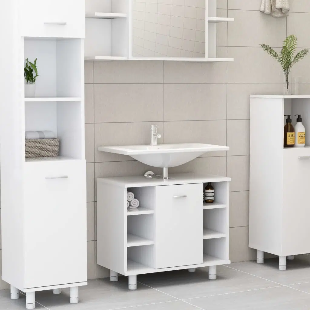 Bathroom Under Sink Cabinet Basin Storage Standing Unit Furniture Door&Shelves