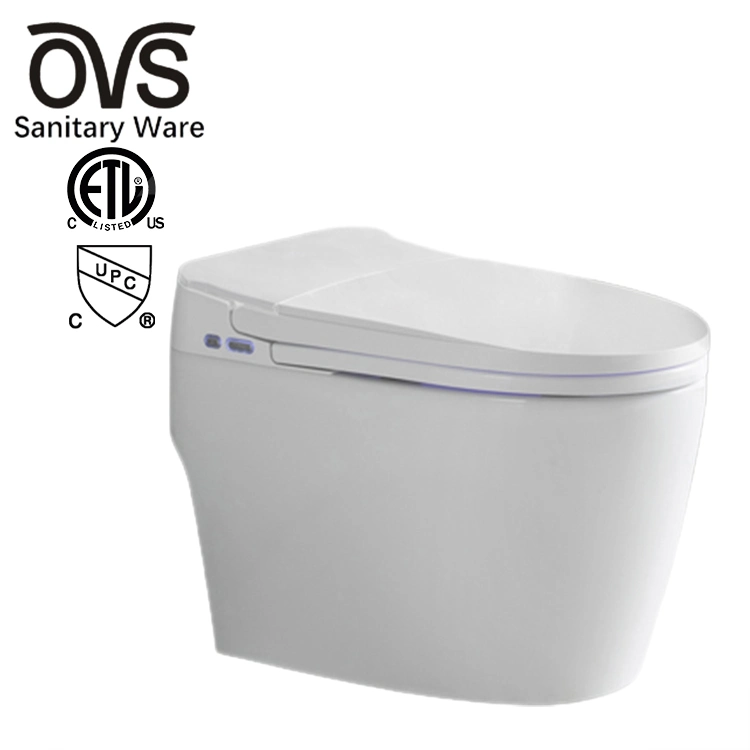 Ovs Cupc ETL Ceramic Smart Bidet Seat Toilet with Remote Control