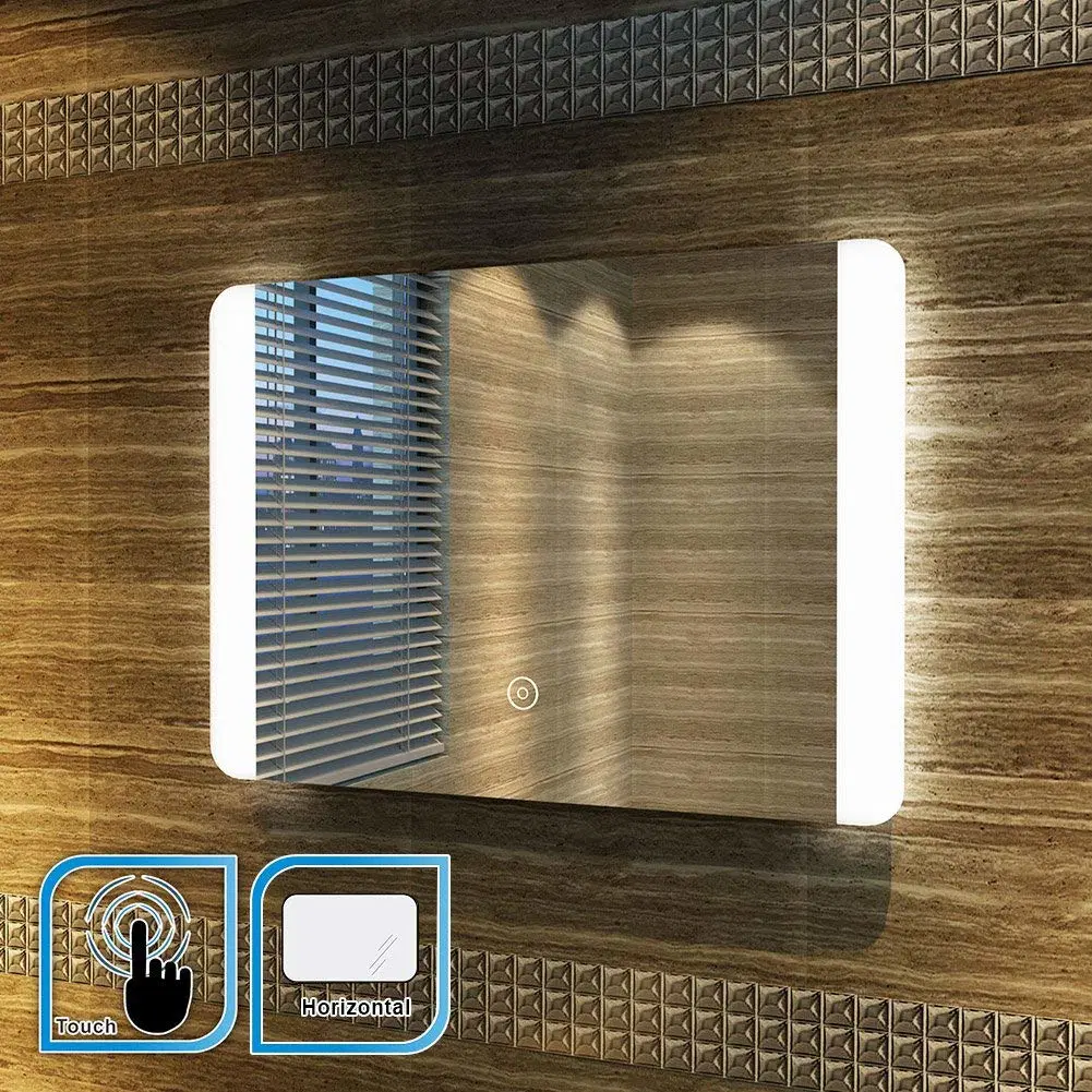 LED Light Sensor Touch Screen Bathroom Wall Mounted Mirror Cabinet