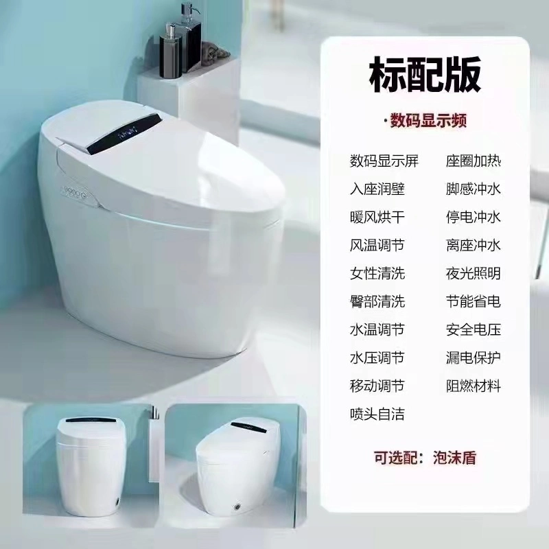 Modern Intelligent Ceramic Bathroom Smart Toilet with Waterproof Remote Control