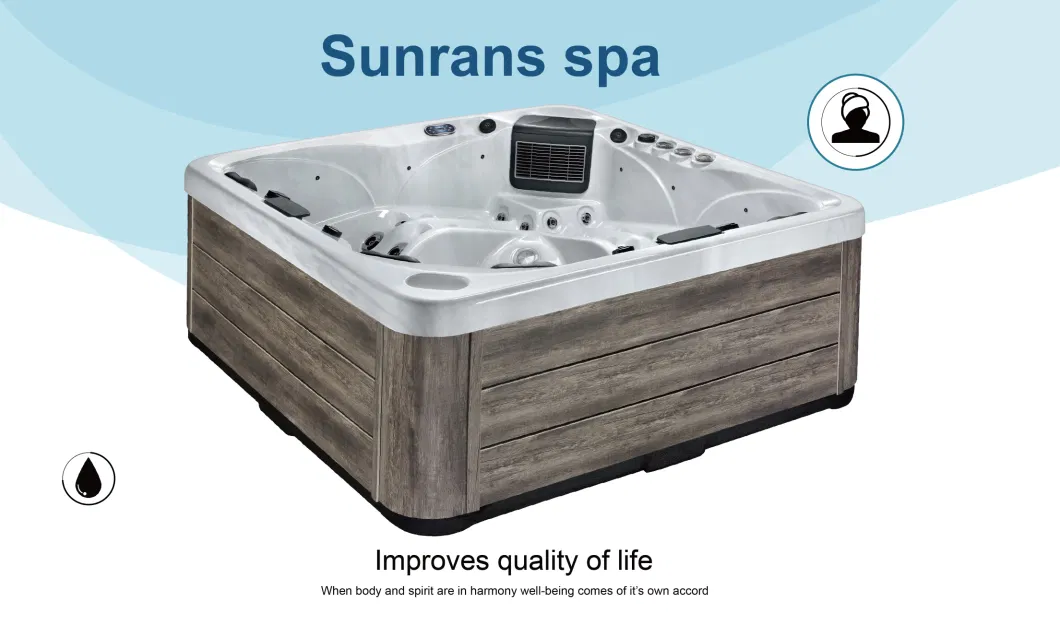 Sunrans 5 Person Balboa Acrylic Hot Tubs and Whirlpool SPA Bathtub Outdoor with Covers