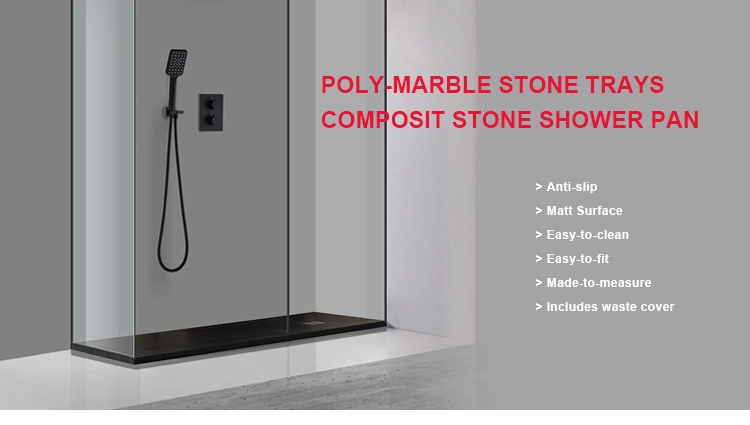 Rectangular Bathroom Artificial Stone Shower Tray