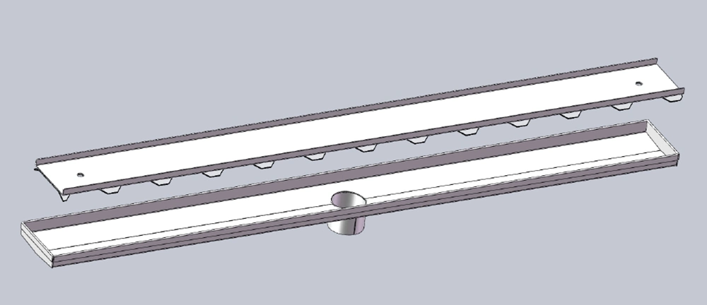 Stainless Steel Tile Insert Linear Shower Drain Size Custom Drip Tray with Drain Good Quality Wholesale Tile Insert Drain