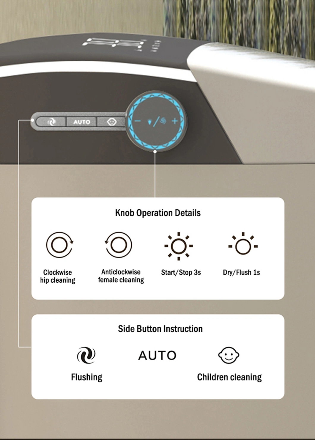 Auto Sensor Flush Open Electric Bathroom One Piece Smart Wc Toilet Bowl Automatic Intelligent Toilet