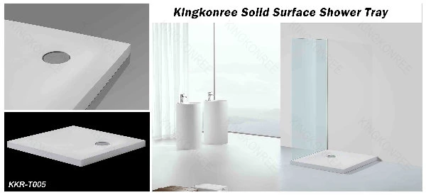 Seamless One Pieces Acrylic Solid Surface Stone Bathroom Shower Base