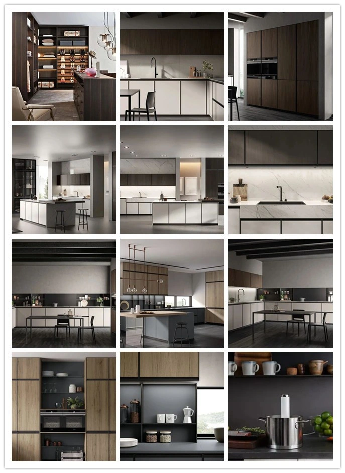 Pengbo Modern Grey Color Mdp Finished Painted Kitchen Cabinets Design for Sale