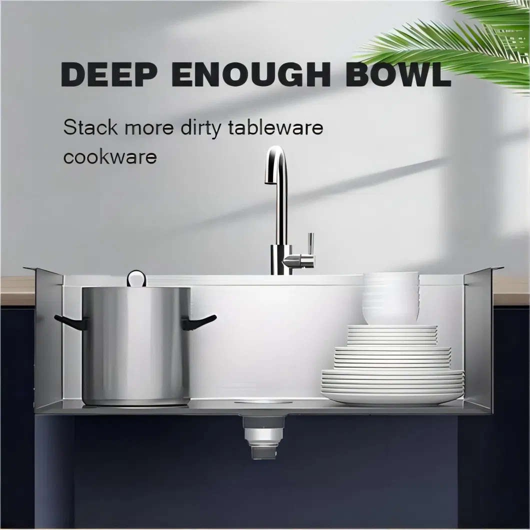 Wholesale Kitchenware Sink Single Bowl Handmade New Stainless Steel Waterfall Kitchen Sink Topmount Kitchen Basin
