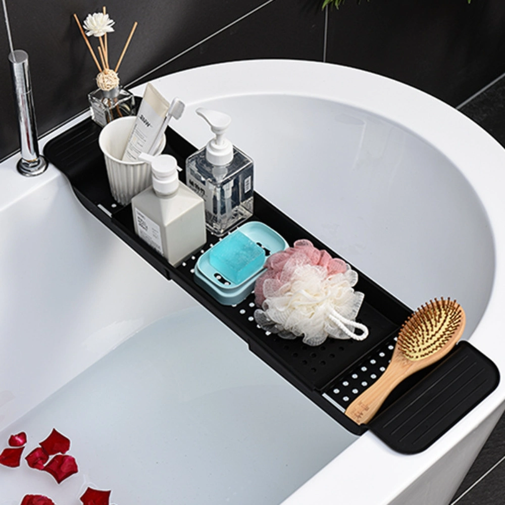 Adjustable Plastic Shower Organizer Expandable Bath Shelf Bathtub Caddy Tray Mi25769