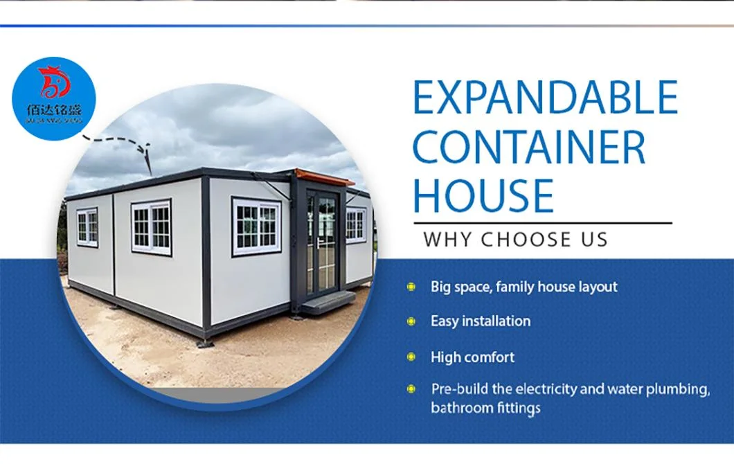 Foldable Homes 20FT Office Folding Container House Prefab Bathrooms Folding Tiny House