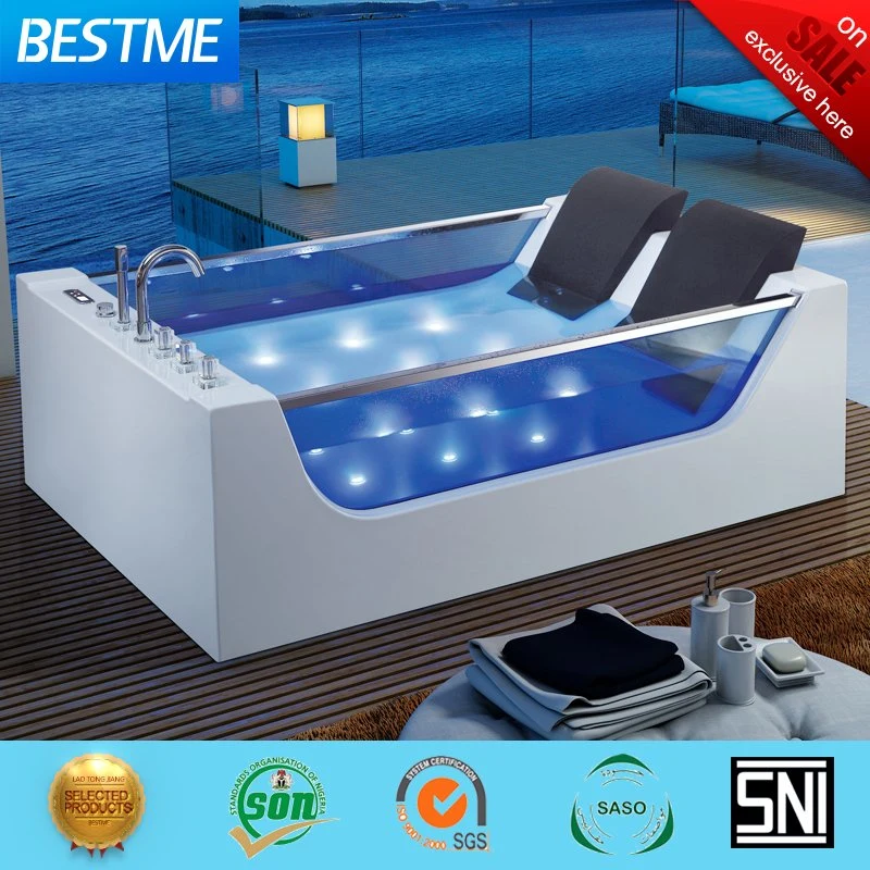 Bestme Brand Acrylic Whirlpool Freestanding Bathtub Exquisite Double Person Bathroom Massage Bathtubs (BT-A1111)