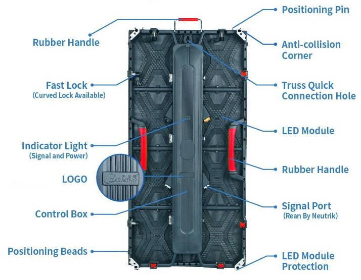 Indoor Live Stage Show Slim Cabinet P2.976 Rental LED Display Video Wall