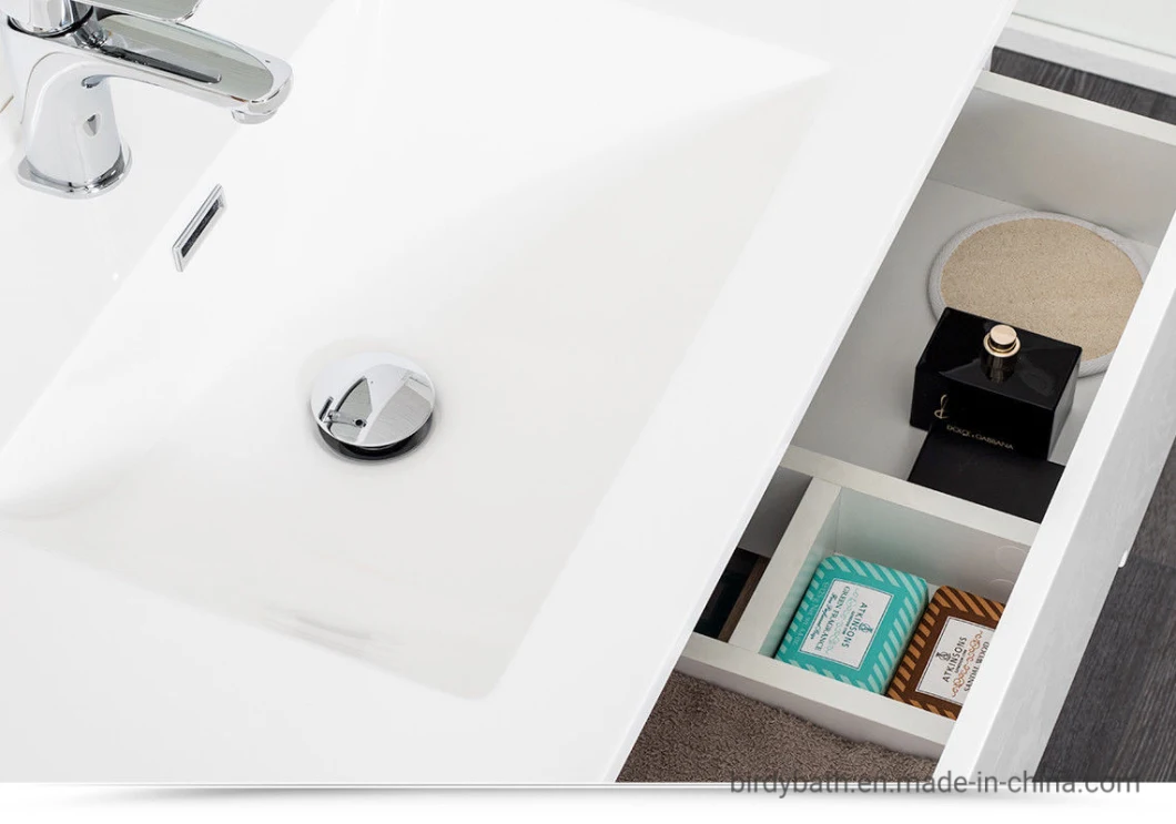 Suspended Modern White 80cm Drawers Design Bathroom Cabinet