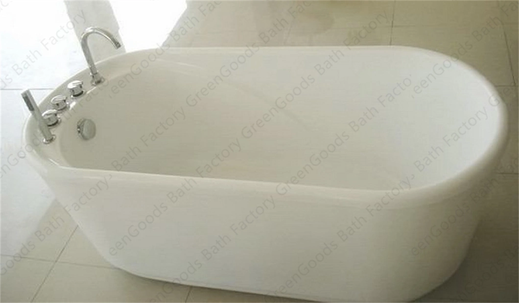 CE Italian Bathroom Adult Deep Bath Tub 1300mm Acrylic Fiberglass Freestanding Bathtub