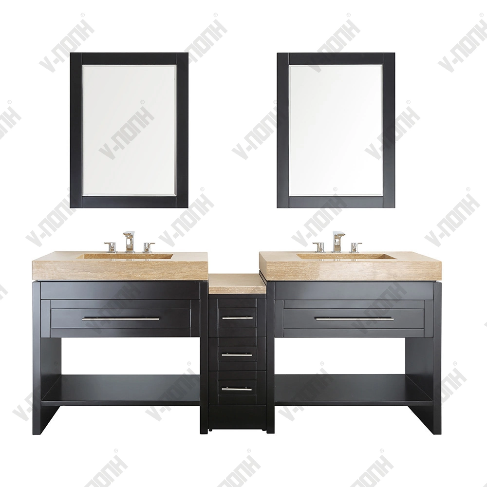 Hot Selling Solid Wood Single Sink Freestanding Bathroom Furniture