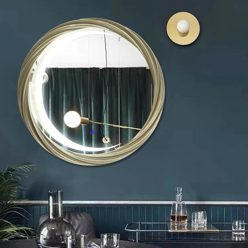 American Retro Decorative Mirror Dressing Table Makeup Bathroom Mirror Porch Wall Hanging Bucket Cabinet Home Mirror