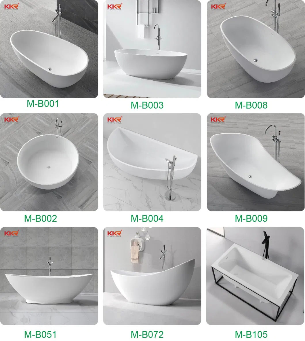 Wholesale Price Matte Solid Surface Freestanding Two People Bathtub