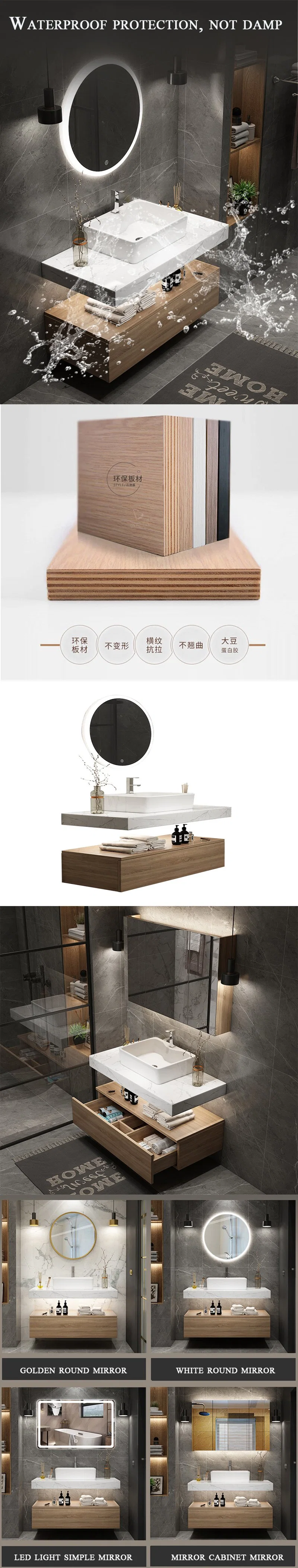 Guangdong Fatctoy ODM LED Smart Mirror Customized Size Color Basin Bathroom Vanity Cabinet (BY-X8005)