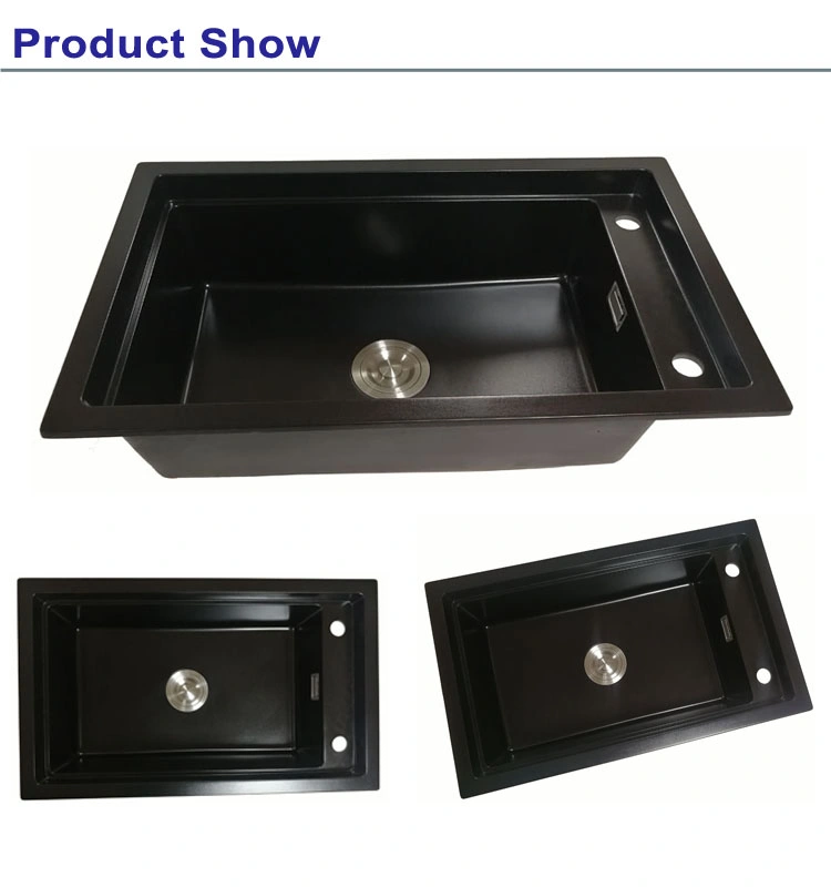 Modern Design Top Mount Granite Composite Single Bowl Kitchen Sink Quartz House Kitchen Sinks