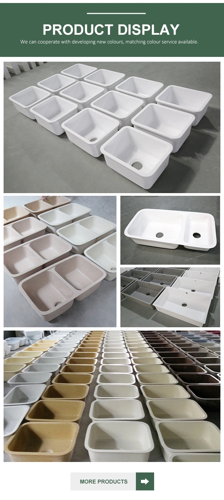 Wholesale Solid Surface Artificial Marble Stone Resin Kitchen Undermount Sink