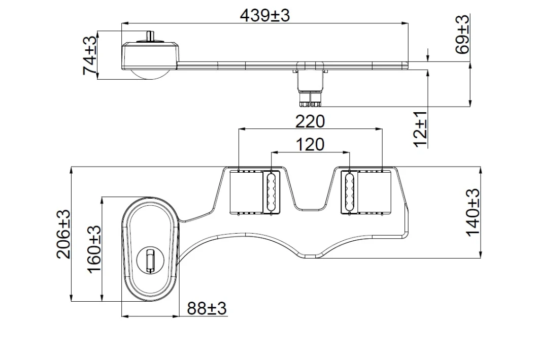 ABS Cold Water Women Care Bathroom Toilet Seat Bidet(HB671)