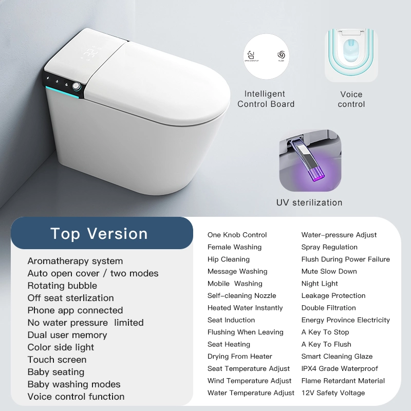 Smart Toilet Siphonic Intelligent Toilet Floor Mounted Toilet