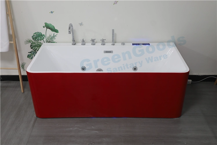 Luxury Freestanding Tub USA Massage Micro Bubble Jet Whirlpool Bathtub with Newest Function