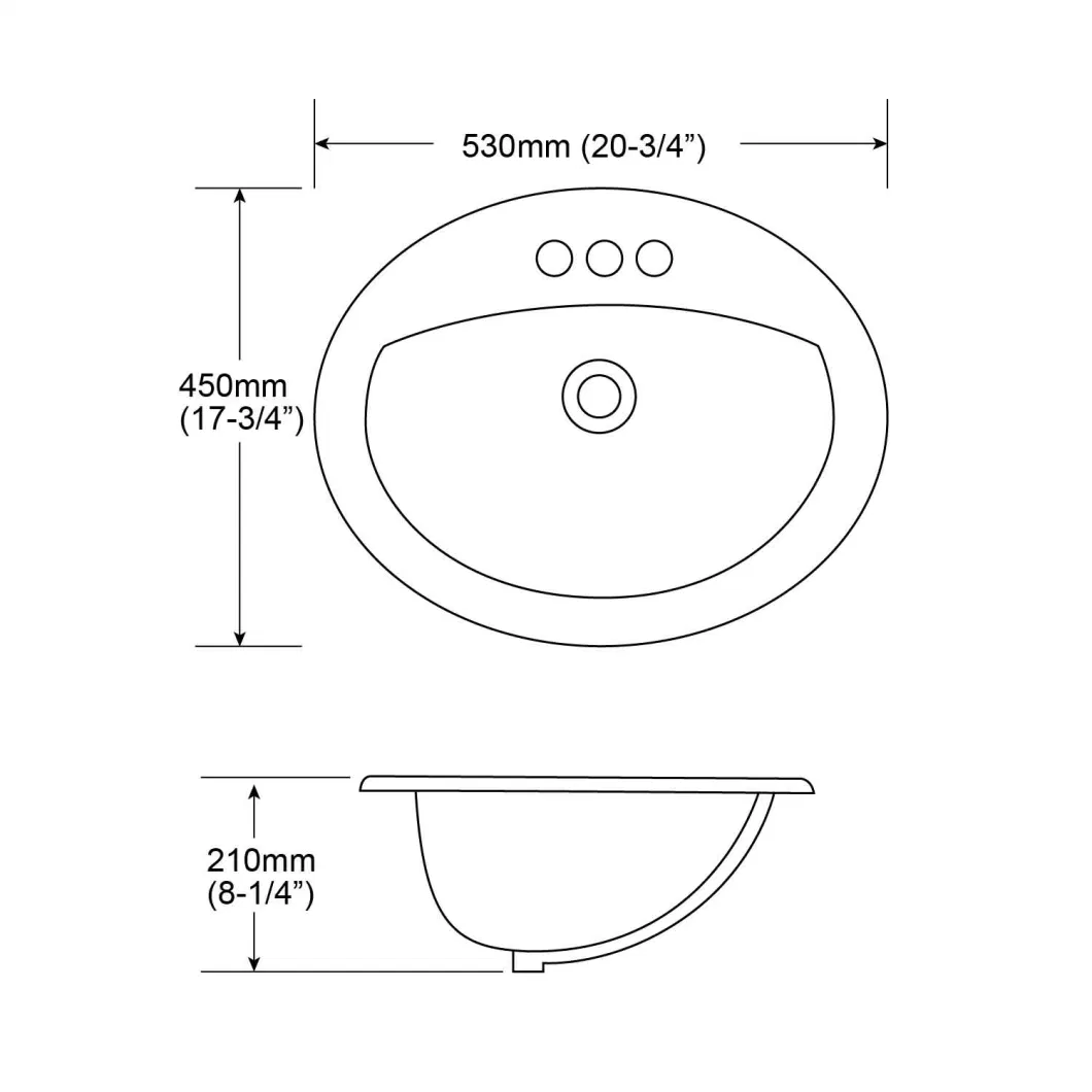 Hot Selling Bathroom Sanitary Ware Cabinet Ceramic Vanity Glazed White Lavatory Porcelain Kitchen Above-Counter Granite Hand Wash Basin Drop-in Sink