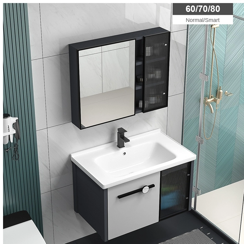 China Wholesale Mesa of Rock Plate Ceramic Wash Basin Bathroom Vanity Bathroom Mirror Cabinet/Storage Cabinet