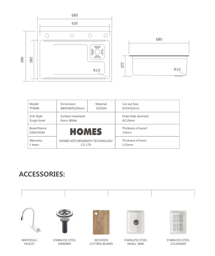 Kitchen Waterfall Faucet Stainless Steel Sink White Stainless Steel Kitchen Smart Sink