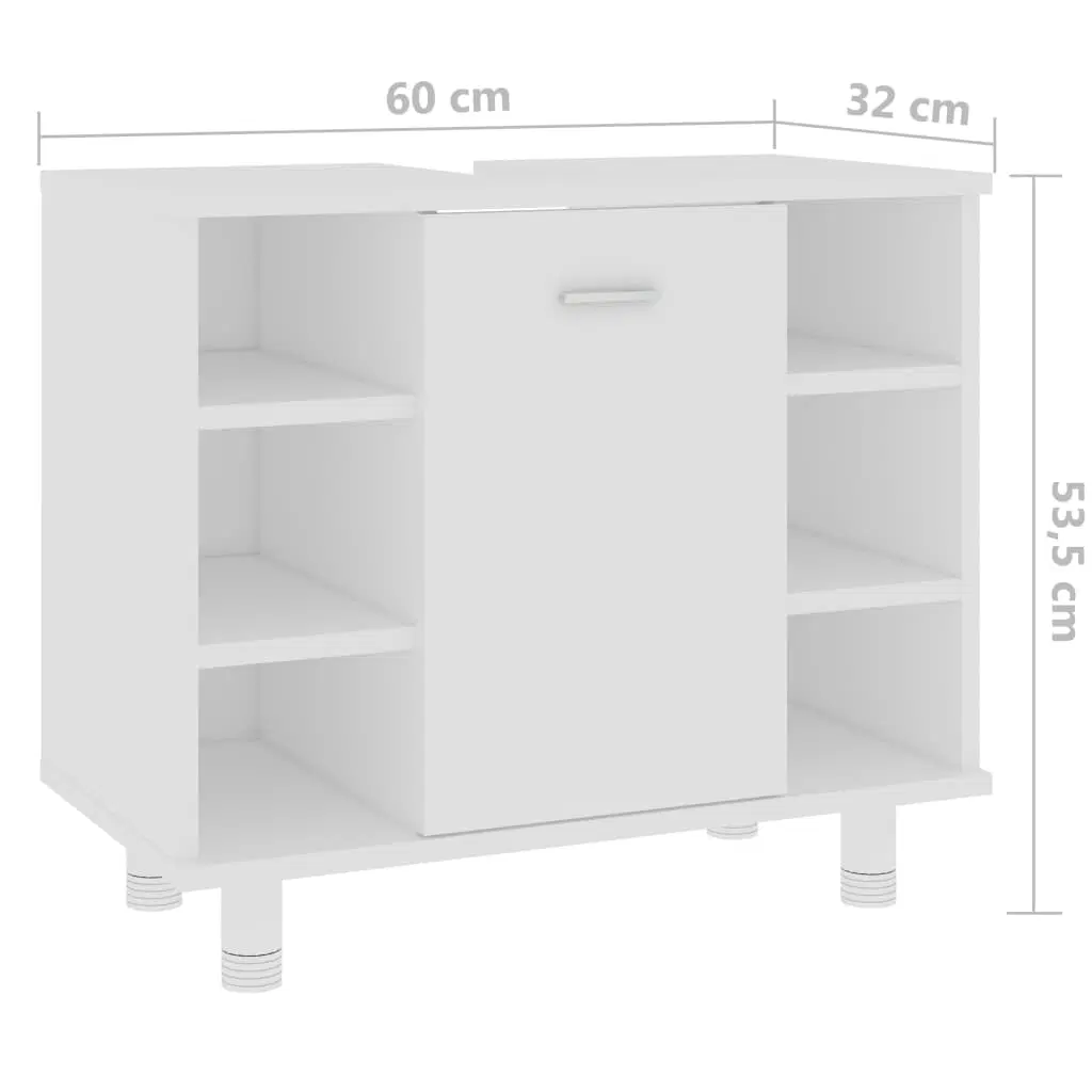 Bathroom Under Sink Cabinet Basin Storage Standing Unit Furniture Door&Shelves