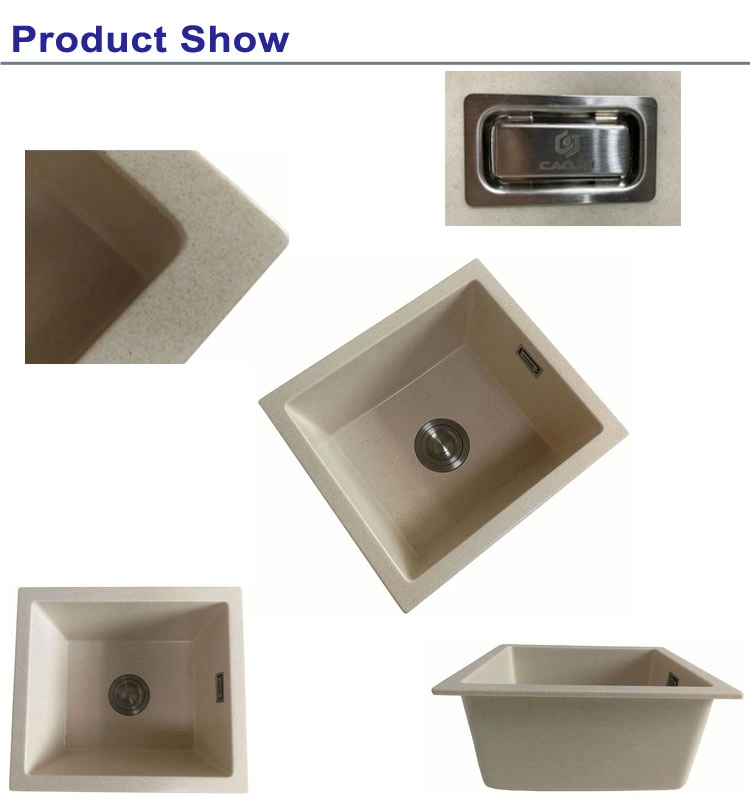 Fashion Ceramic Hand Washbasins Black Matte Marble Quartz Stone Kitchen Sink