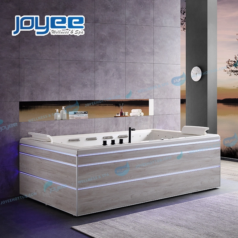 Luxury 2 People Rectangle Indoor Bathroom Bubble SPA Whirlpool Bathtub