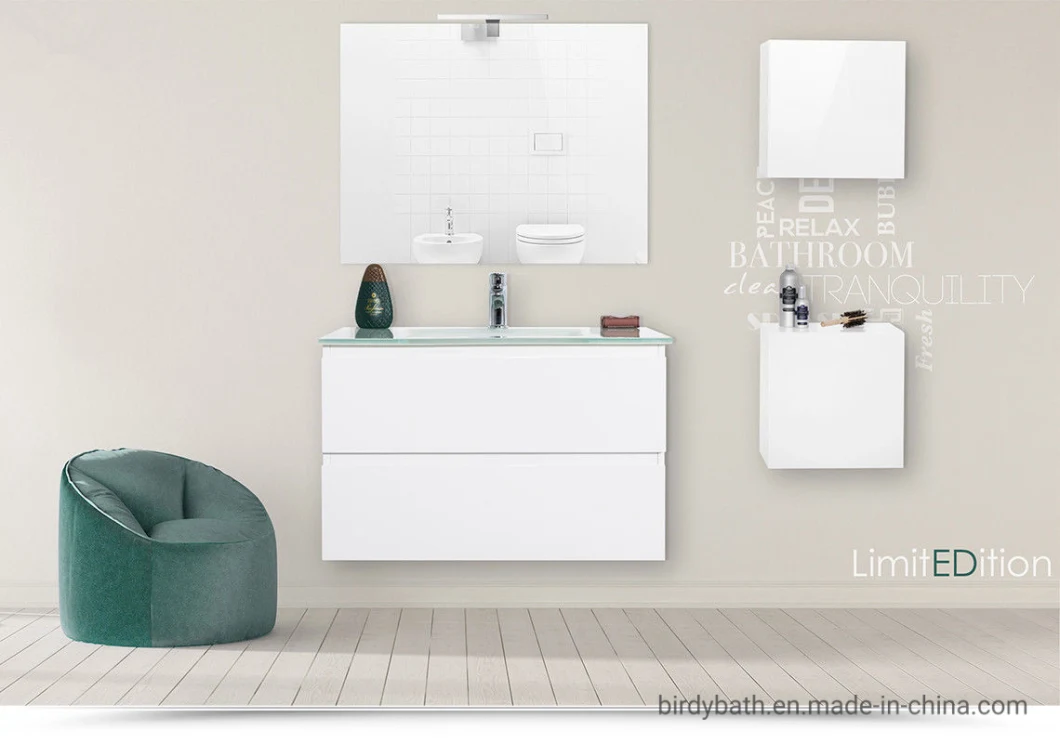 Modern Design Suspended Wall Space Saving Bathroom Cabinets