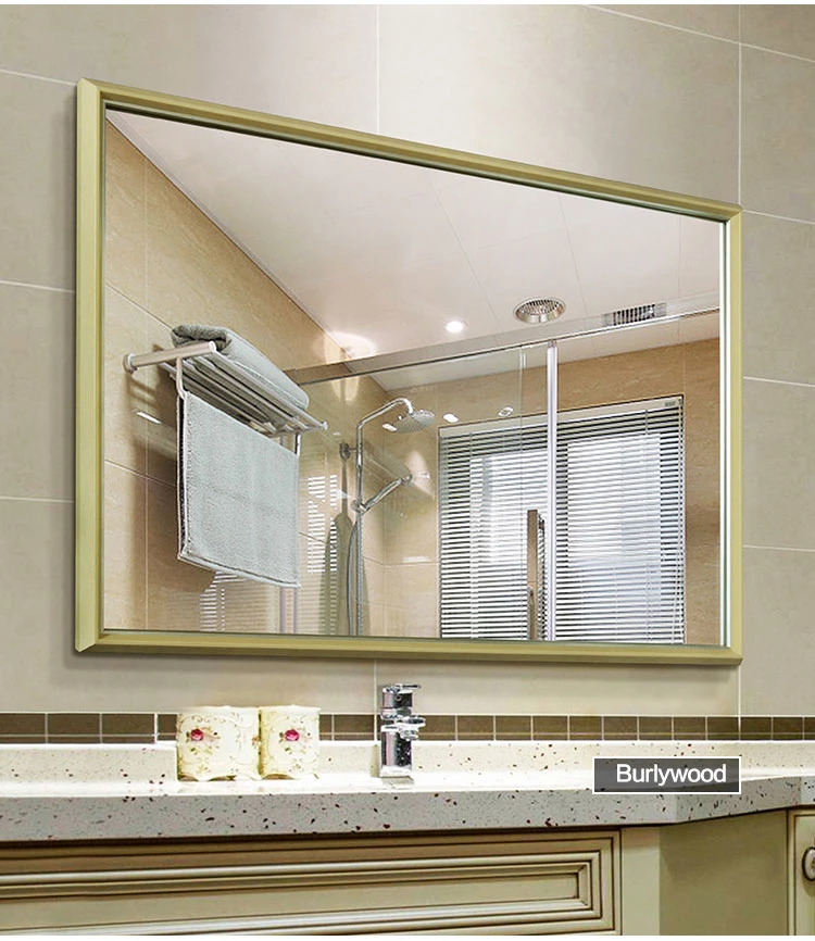 Large Framed Hotel Bathroom Cabinet Wall Mirror with PS Material Frame