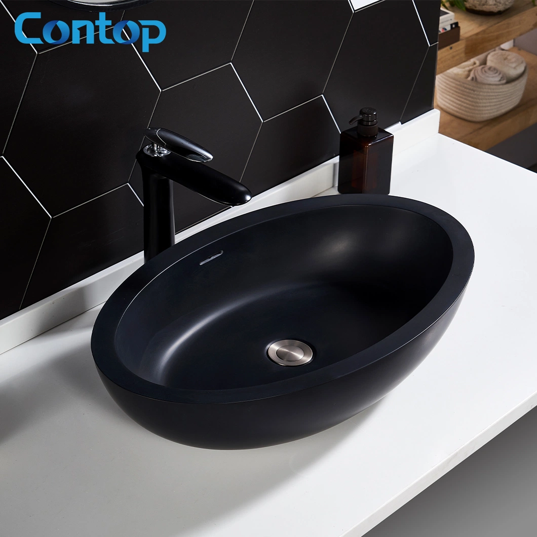 Watermark New Arrival Ceramic Black Porcelain Kitchen Sink Bathroom Basin