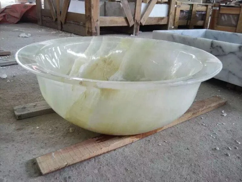 Popular Customized Size Bathroom Furniture Wholesale Wash White Marble Stone Basin Sink