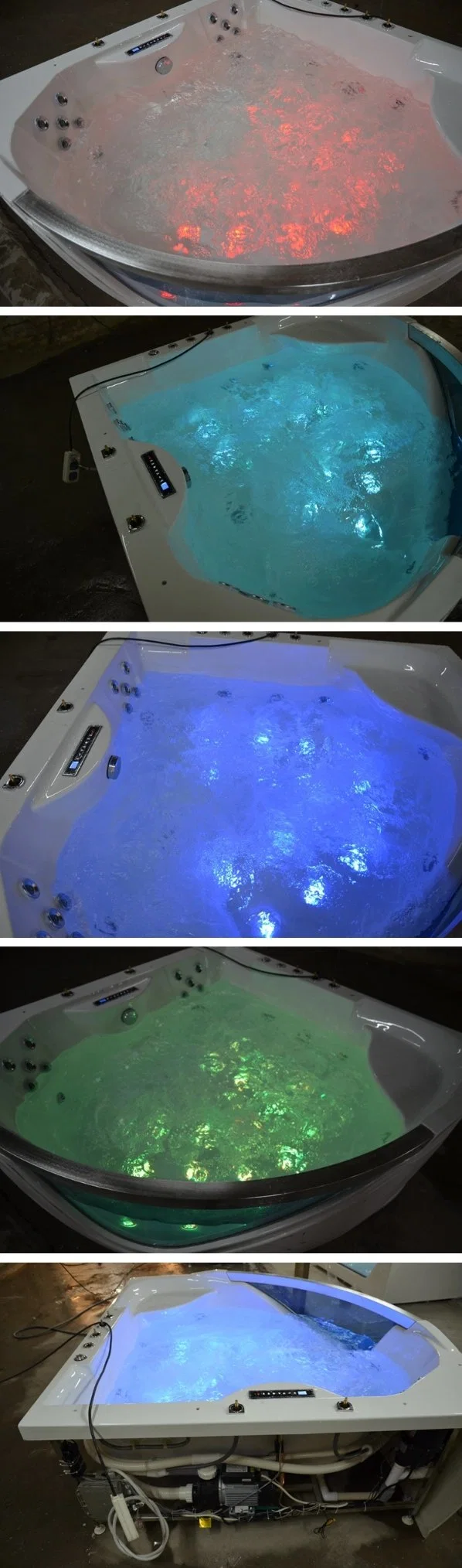 Portable Whirlpool for Cheap Double Acrylic Fibreglass Bathtub