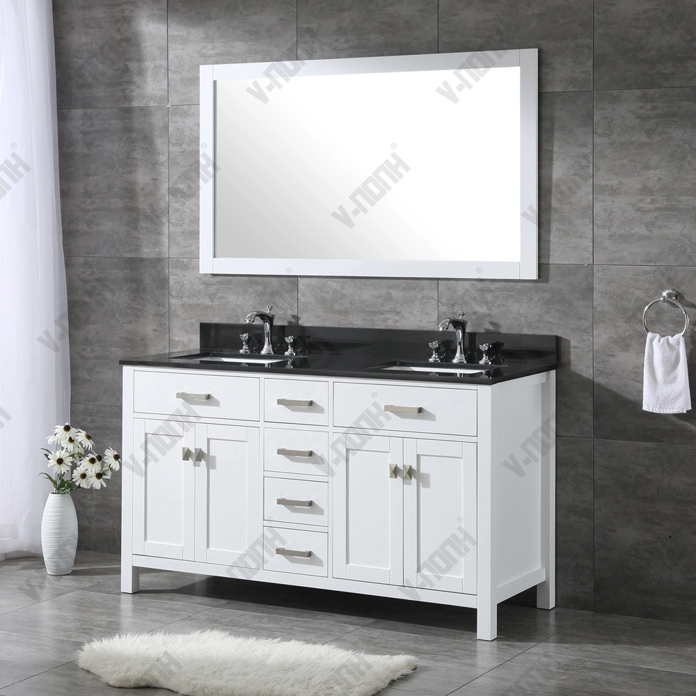 Popular Large Size Double Sinks Freestanding Bathroom Cabinet Furniture
