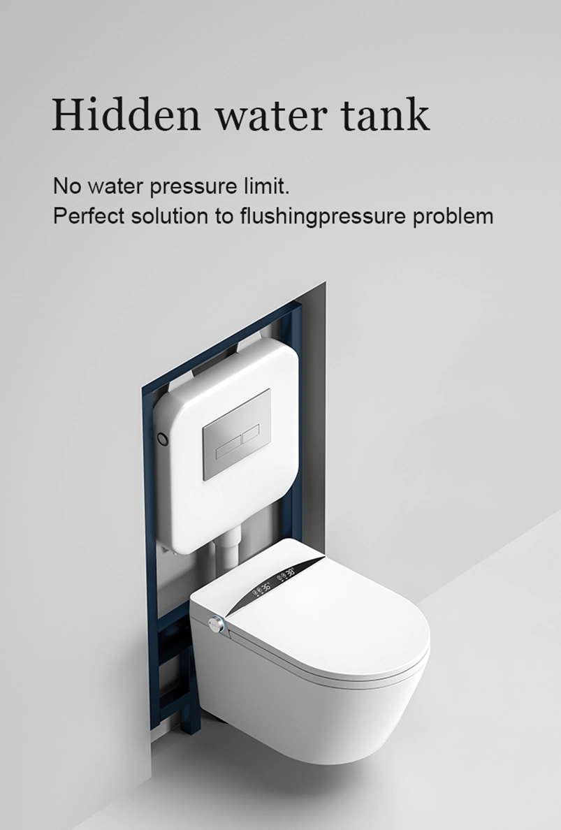 Intelligent Smart Toilet with Automatic Flush, Remote Control, Voice Command, Seat Heating, and Innovative Features for Modern Bathroom Furniture